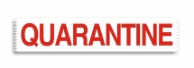 50mm X 66M White Tape Printed in Red - QUARANTINE 50mm X 66M White Tape Printed in Red - QUARANTINE