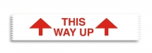 50mm X 66M White Tape Printed THIS WAY UP in Red 50mm X 66M White Tape Printed THIS WAY UP in Red