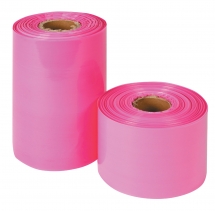 6inch Pink Anti Static Layflat Polythene Tubing 250g