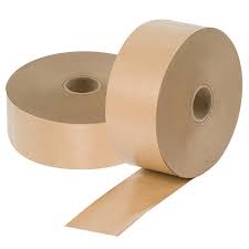 70mm X 200M Gummed Paper Tape K60 Wound GSO (Gum Side Out)