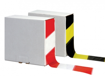 70mm X 500M Non Adhesive Black & Yellow Polythene Barrier Tape