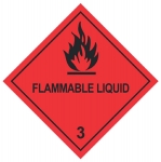 100 X 100MM FLAMMABLE LIQUID HAZARD VINYL LABELS NO 3 - 250 labels per roll 100 X 100MM FLAMMABLE LIQUID HAZARD VINYL LABELS NO 3 - 250 labels per roll