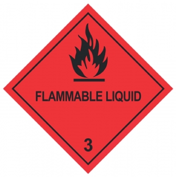 100 X 100MM FLAMMABLE LIQUID HAZARD VINYL LABELS NO 3 - 250 labels per roll 100 X 100MM FLAMMABLE LIQUID HAZARD VINYL LABELS NO 3 - 250 labels per roll