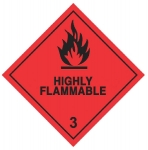 100 X 100MM HIGH FLAMMABLE HAZRAD LABELS - 250 PER ROLL 100 X 100MM HIGH FLAMMABLE HAZRAD LABELS - 250 PER ROLL