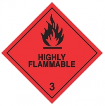 100 X 100MM HIGH FLAMMABLE HAZRAD LABELS - 250 PER ROLL 100 X 100MM HIGH FLAMMABLE HAZRAD LABELS - 250 PER ROLL