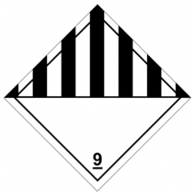 100 X 100 HAZARD WARNING LABELS CLASS NO 9 - 250 labels per roll 100 X 100 HAZARD WARNING LABELS CLASS NO 9 - 250 labels per roll