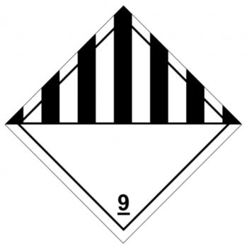 100 X 100 HAZARD WARNING LABELS CLASS NO 9 - 250 labels per roll 100 X 100 HAZARD WARNING LABELS CLASS NO 9 - 250 labels per roll
