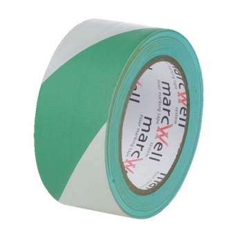 50mm x 33m Green & White Hazard Marking Tape