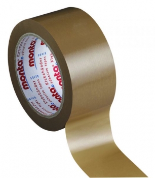 50mm X 66M Brown Polyprop Parcel Tape - Solvent Adhesive - 36 rolls per box
