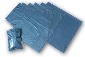 305 X 405mm + 40mm Lip Blue Metallic Mailers - Ref MB03