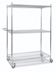 1700 x 1215 x 610mm Chrome Shelf Trolley 1700 x 1215 x 610mm Chrome Shelf Trolley