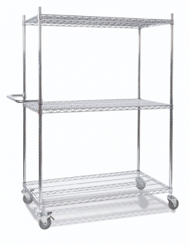 1700 x 1215 x 610mm Chrome Shelf Trolley 1700 x 1215 x 610mm Chrome Shelf Trolley