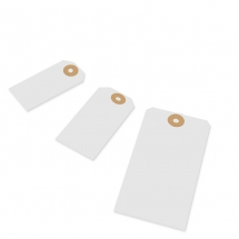 80mm x 38mm Whte Card Tags