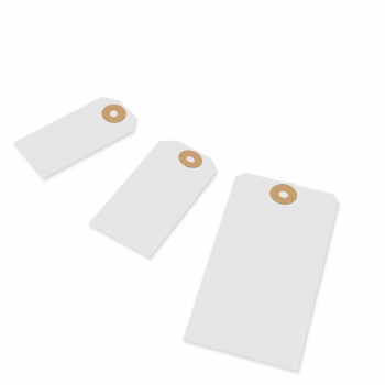 110mm x 51mm White Card Tags
