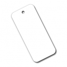 100mm x 45mm White Solid Pre Punched Plastic Tags