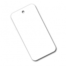 110 x 55mm White Solid Pre Punched Plastic Tags