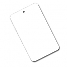 120 x 70mm White Solid Pre Punched Plastic Tags