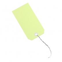 125mm x 63mm Yellow Card Tags with 10inch Wire